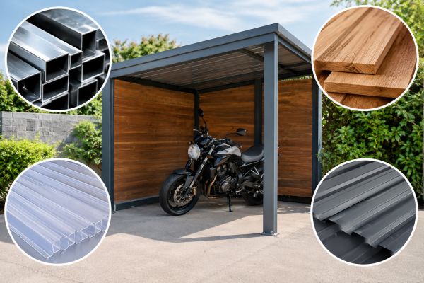 Quels sont les meilleurs matériaux pour un abri de moto résistant aux intempéries ?